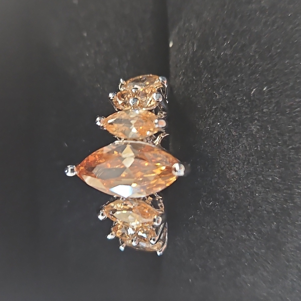 🧡🧡NEW Zales Sterling Silver .925 Orange Gemstone Ring🧡🧡